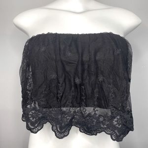 Lace Overlay Tube Top